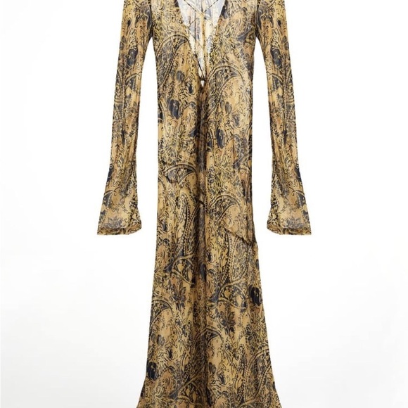 ISO Zara paisley pattern sheet maxi dress - Picture 1 of 2
